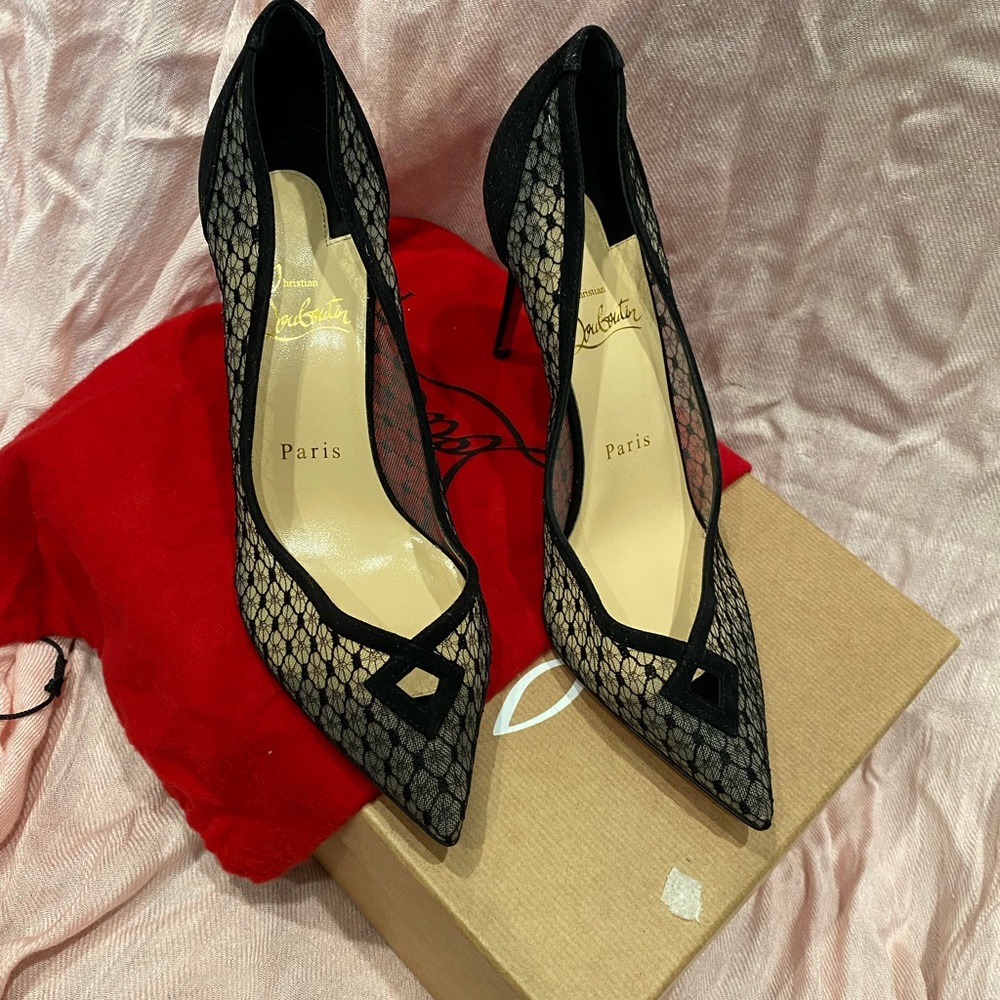 NEOALTO LACE 100MM RED SOLE PUMP